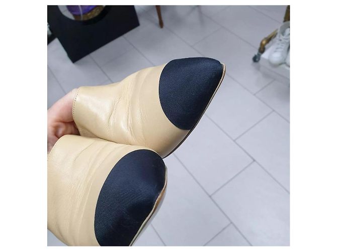 Chanel 2020 Interlocking CC Logo Mules Sz.40 Beige - view 4