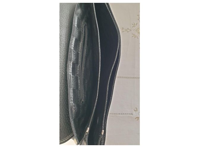Borsa a mano Gianfranco Ferré in pelle di agnello nera Nero - vista 12
