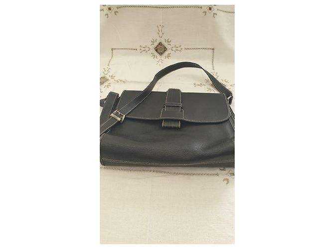 Borsa a mano Gianfranco Ferré in pelle di agnello nera Nero - vista 14