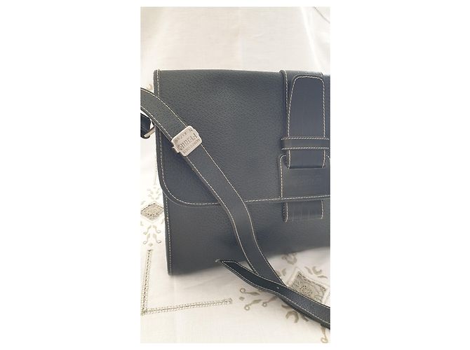 Borsa a mano Gianfranco Ferré in pelle di agnello nera Nero - vista 2