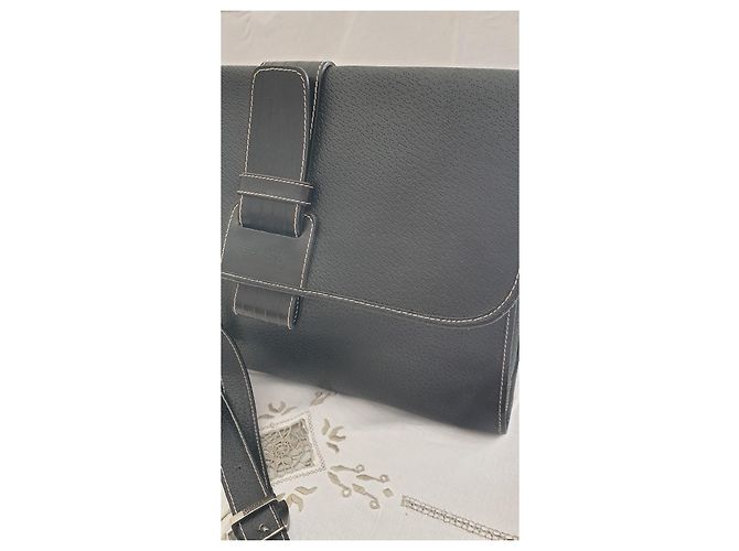 Borsa a mano Gianfranco Ferré in pelle di agnello nera Nero - vista 3