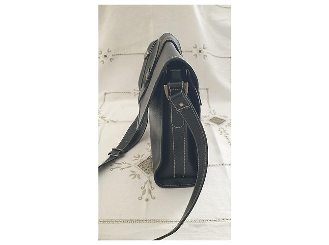 Borsa a mano Gianfranco Ferré in pelle di agnello nera Nero - vista 6