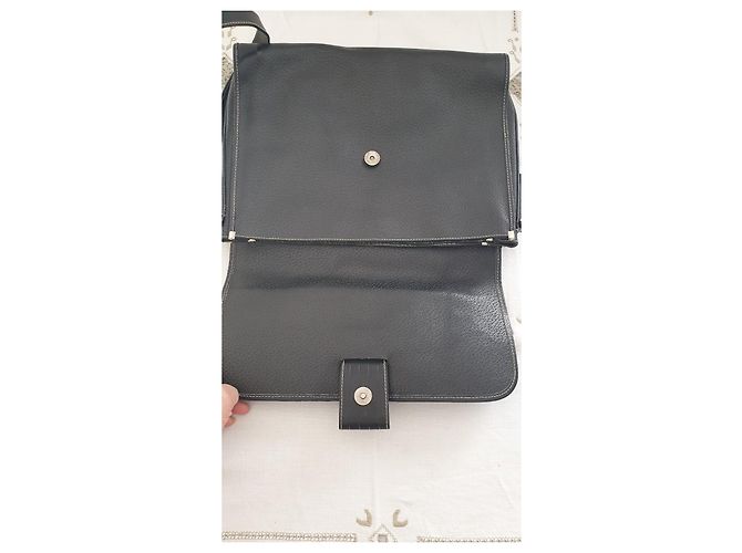 Borsa a mano Gianfranco Ferré in pelle di agnello nera Nero - vista 9