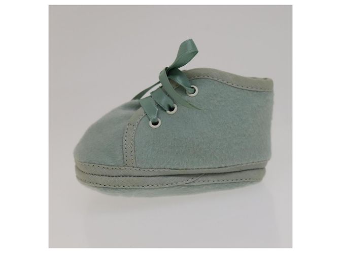 Hermès HERMES Babyschuhe aus Wolle hellblau Auth bs21342 - Ansicht 11