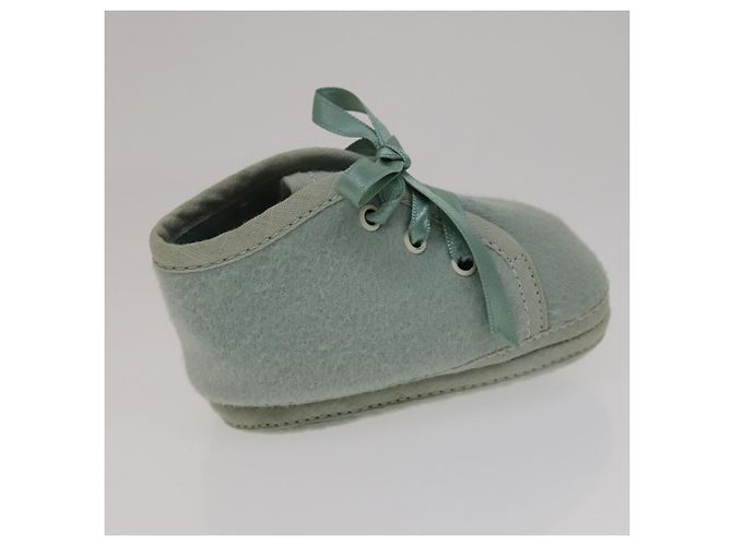 Hermès HERMES Babyschuhe aus Wolle hellblau Auth bs21342 - Ansicht 12