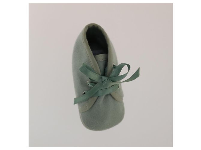 Hermès HERMES Babyschuhe aus Wolle hellblau Auth bs21342 - Ansicht 13