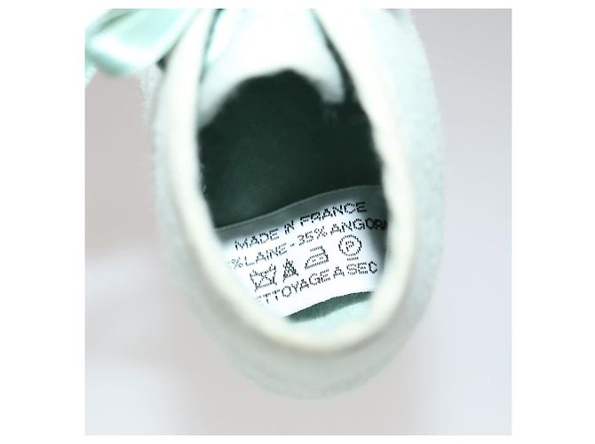 Hermès HERMES Babyschuhe aus Wolle hellblau Auth bs21342 - Ansicht 15
