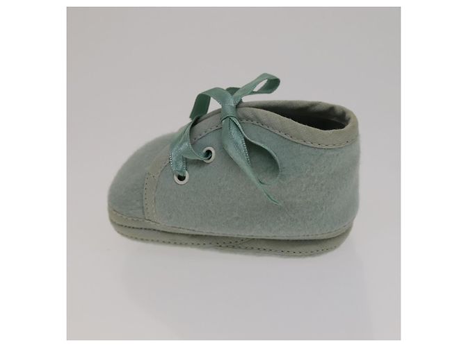 Hermès HERMES Babyschuhe aus Wolle hellblau Auth bs21342 - Ansicht 4