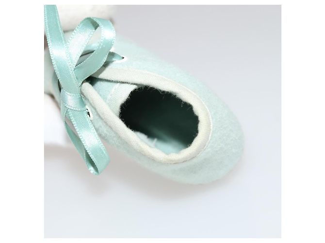 Hermès HERMES Babyschuhe aus Wolle hellblau Auth bs21342 - Ansicht 8