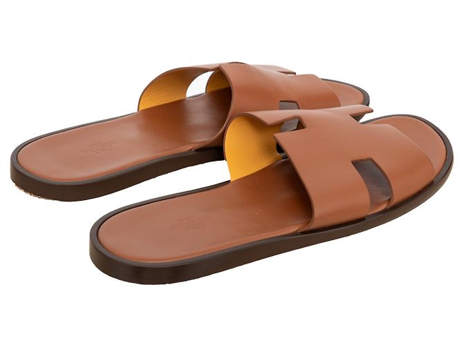 Sandali Hermès Izmir in pelle marrone - vista 2
