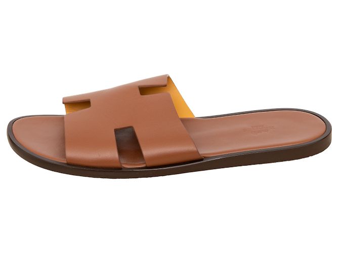 Sandali Hermès Izmir in pelle marrone - vista 6