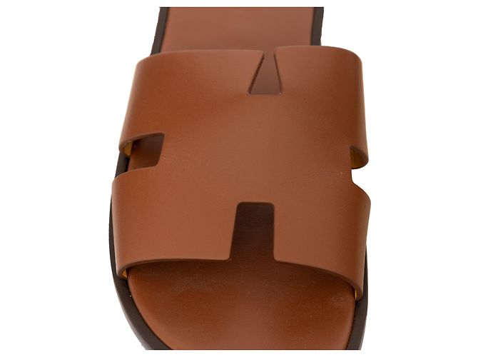 Sandali Hermès Izmir in pelle marrone - vista 7