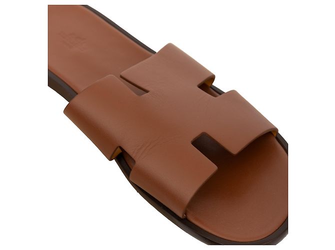 Sandali Hermès Izmir in pelle marrone - vista 8