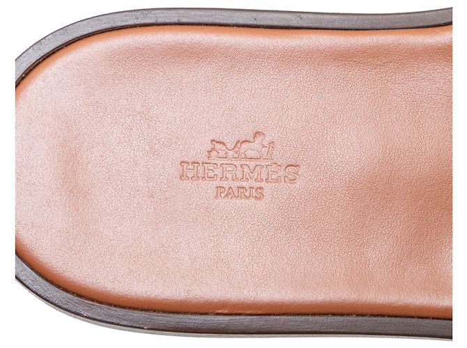 Sandali Hermès Izmir in pelle marrone - vista 9