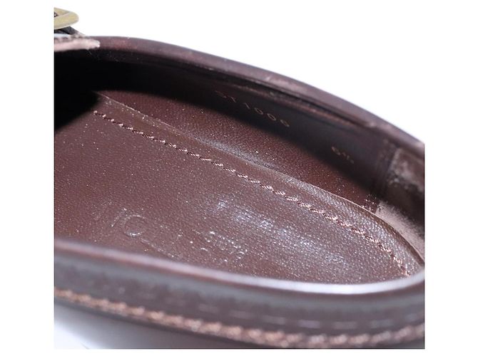 LOUIS VUITTON Zapatos de conducción de cuero 6 1/2 Marrón oscuro LV Auth bs21343 - vista 10