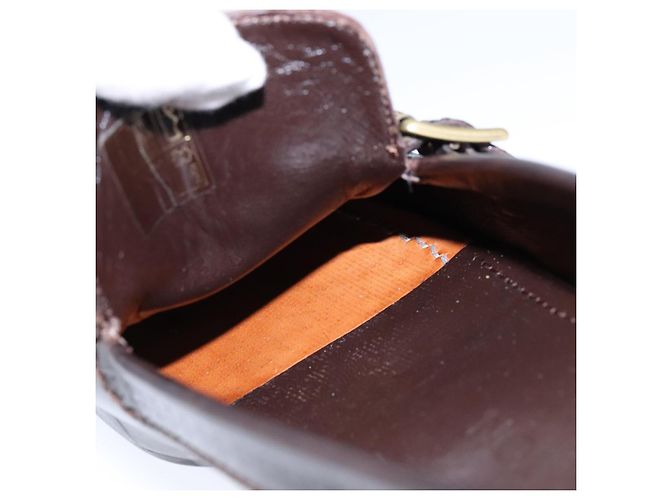 LOUIS VUITTON Zapatos de conducción de cuero 6 1/2 Marrón oscuro LV Auth bs21343 - vista 11