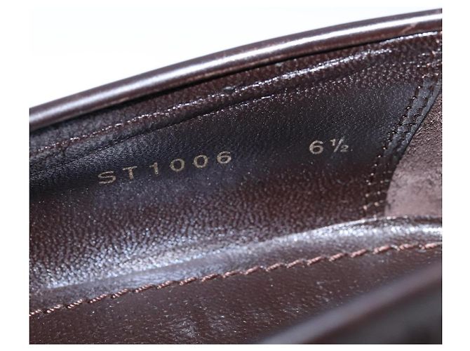 LOUIS VUITTON Zapatos de conducción de cuero 6 1/2 Marrón oscuro LV Auth bs21343 - vista 12