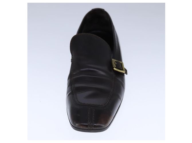 LOUIS VUITTON Zapatos de conducción de cuero 6 1/2 Marrón oscuro LV Auth bs21343 - vista 13