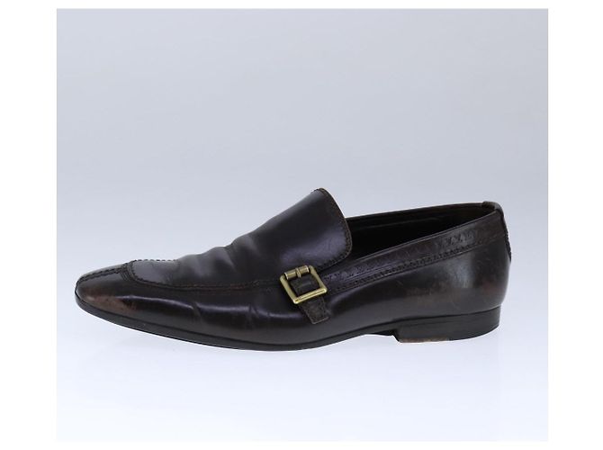 LOUIS VUITTON Zapatos de conducción de cuero 6 1/2 Marrón oscuro LV Auth bs21343 - vista 16