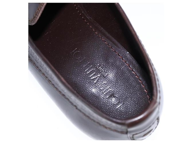 LOUIS VUITTON Zapatos de conducción de cuero 6 1/2 Marrón oscuro LV Auth bs21343 - vista 19