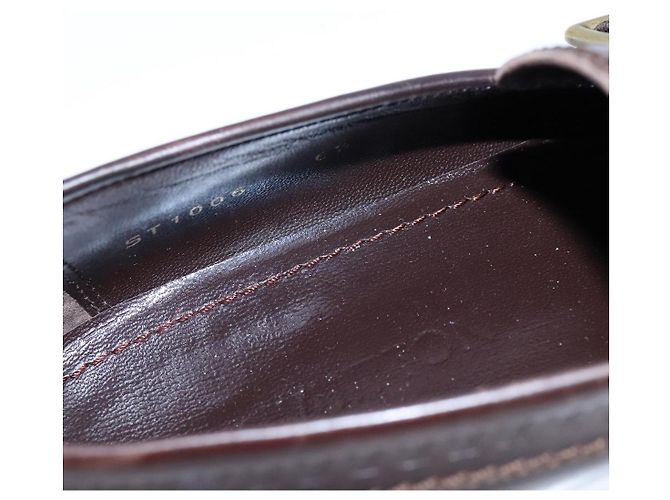 LOUIS VUITTON Zapatos de conducción de cuero 6 1/2 Marrón oscuro LV Auth bs21343 - vista 21
