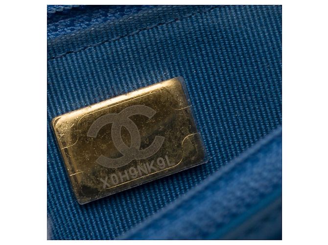 Carteira CHANEL Wallet On Chain Chanel 19 em Denim Azul - 102395 - vista 7