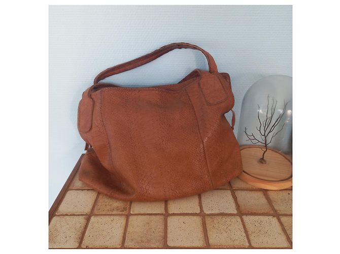 Bolsa Fairmount de couro camel Camelo - vista 2