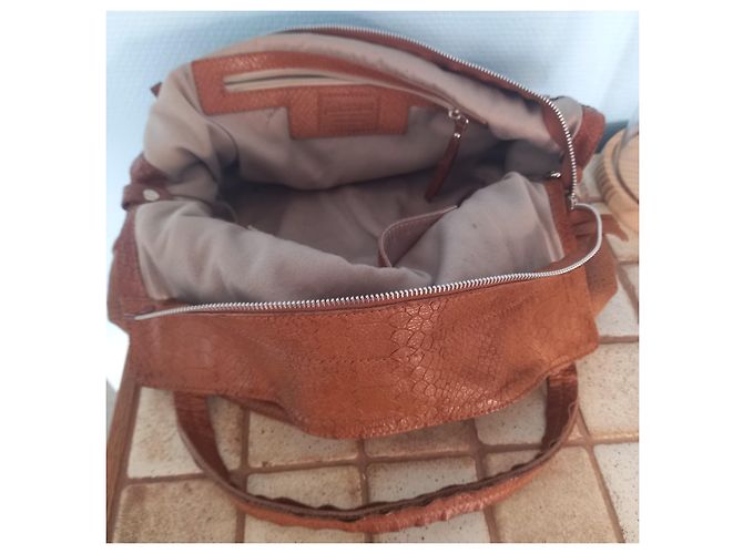 Bolsa Fairmount de couro camel Camelo - vista 5