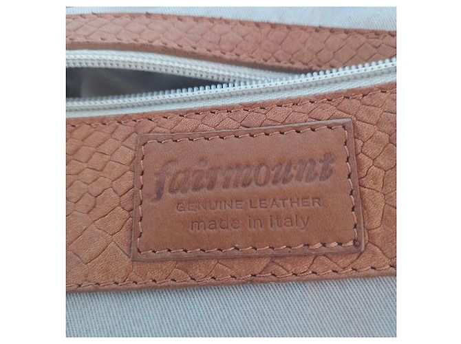 Bolsa Fairmount de couro camel Camelo - vista 6