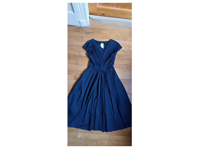 Vestido Weekend Max Mara Vertice azul de algodón Azul marino - vista 2
