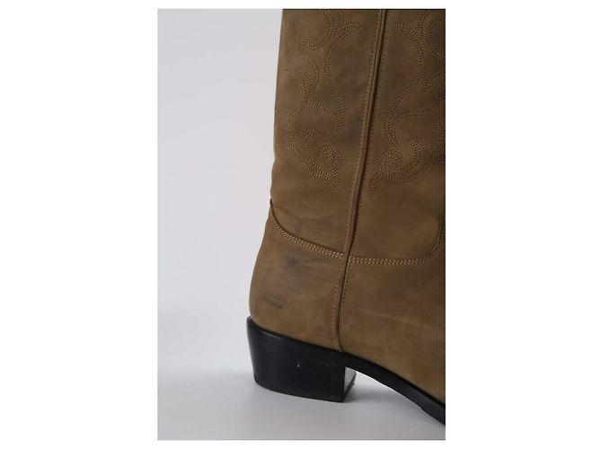 Anine Bing Botas western de couro marrom - vista 5