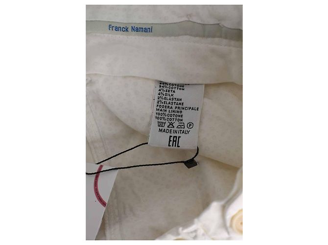 Franck Namani Pantaloni bianchi in cotone Bianco - vista 6