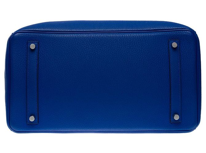 Hermès Bolso HERMES Birkin 35 en Cuero Azul - 102412 - vista 11