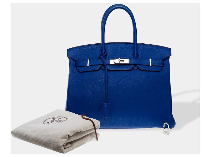 Hermès Bolso HERMES Birkin 35 en Cuero Azul - 102412 - vista 2