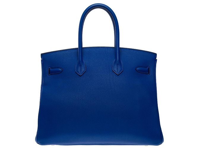 Hermès Bolso HERMES Birkin 35 en Cuero Azul - 102412 - vista 4