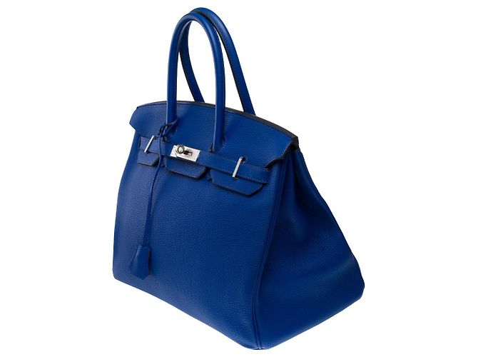 Hermès Bolso HERMES Birkin 35 en Cuero Azul - 102412 - vista 5