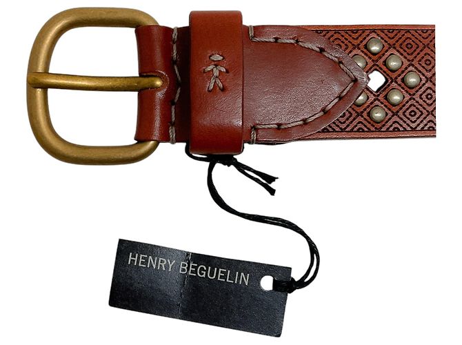 Henry Béguelin Henry Beguelin Brandy Indien gewaschener Cuoio Gürtel Braun - Ansicht 2