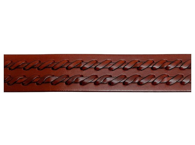 Henry Béguelin Henry Beguelin Brandy Cross gewaschener Leder Gürtel Braun - Ansicht 4