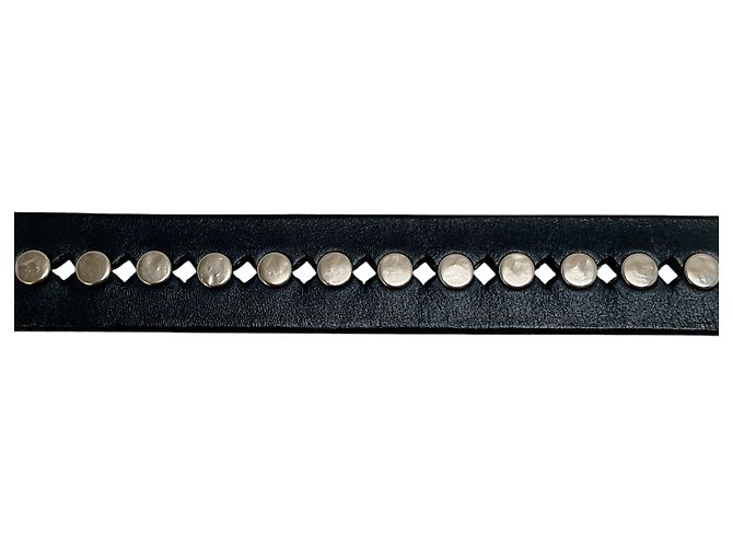 Henry Béguelin Henry Beguelin Nero Monete gewaschener Leder Gürtel Schwarz - Ansicht 4