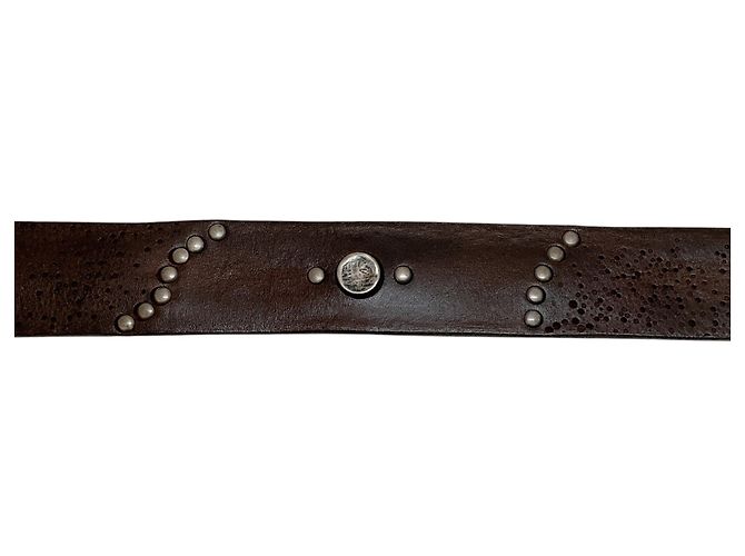 Henry Béguelin Henry Beguelin Ebano Satellite gewaschenes Leder-Gürtel Braun - Ansicht 4
