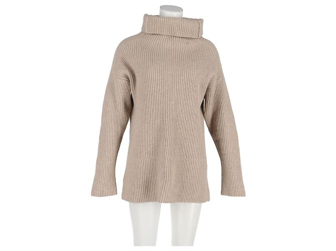 Suéter oversized Joseph em lã bege - vista 4