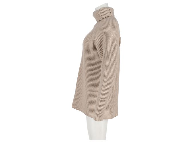 Suéter oversized Joseph em lã bege - vista 5