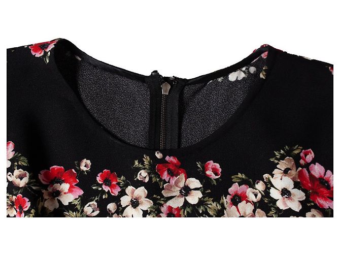 Dolce & Gabbana Top negro Dolce&Gabbana con estampado floral - vista 5