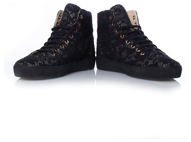 Chanel High-Top Schnürsneaker Schwarz - Ansicht 5