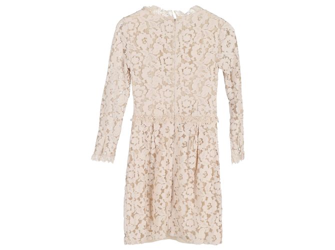 Alice by Temperley Vestido Mini de Encaje Alice de Temperley en Algodón Beige - vista 2