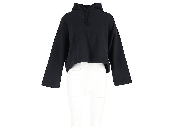Sudadera corta Acne Studios en algodón negro - vista 4