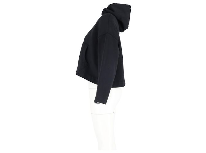 Sudadera corta Acne Studios en algodón negro - vista 5