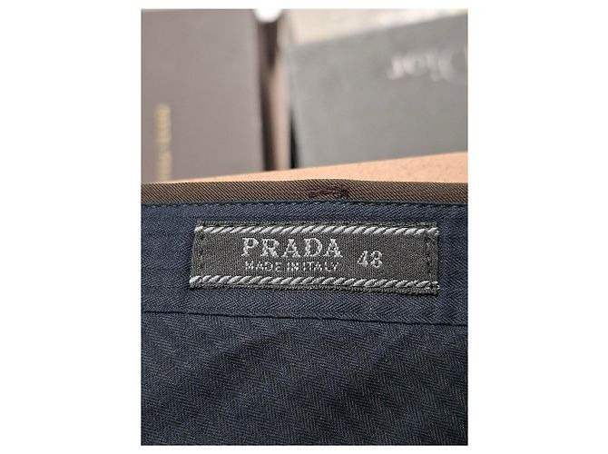 Prada gerade Hosen aus braunem Polyamid - Ansicht 7