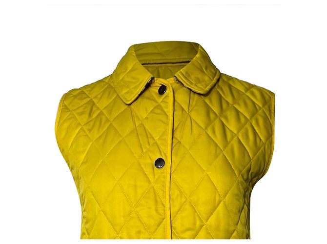 Burberry London Steppweste aus gelbem Polyester - Ansicht 4