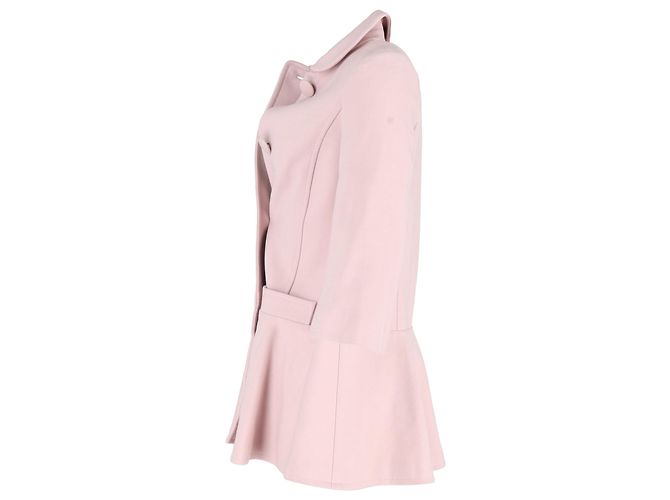 Casaco com barra godê Red Valentino em lã rosa - vista 2